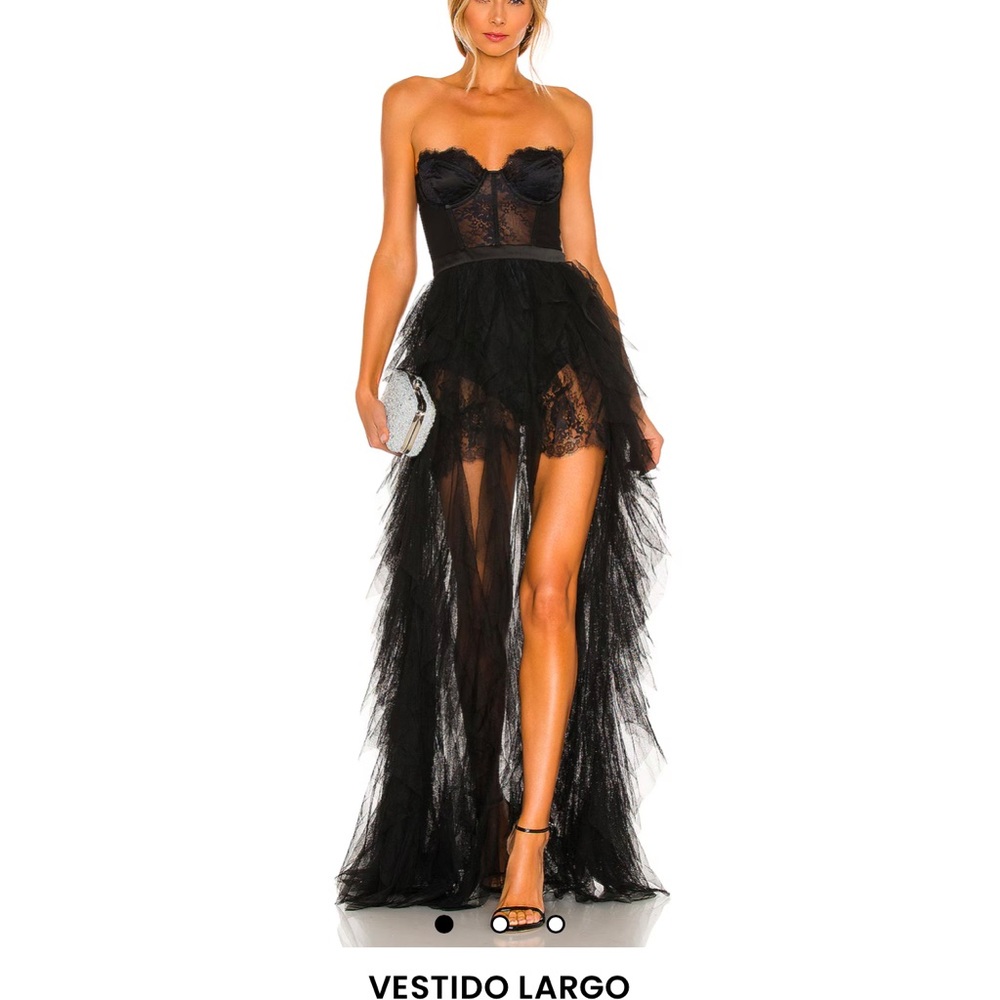 Elegant Black Lace Evening Dress